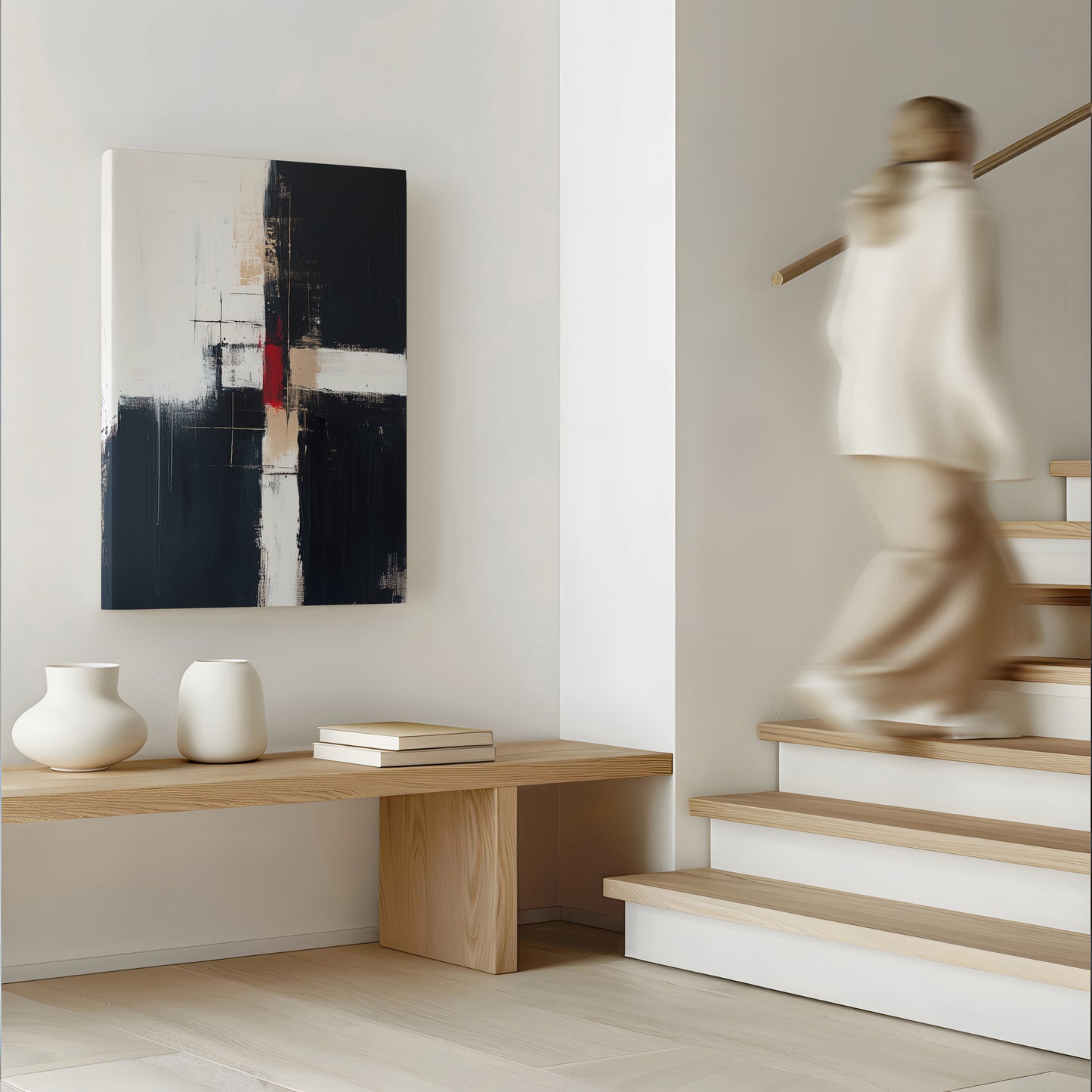 Black and White Abstract Canvas