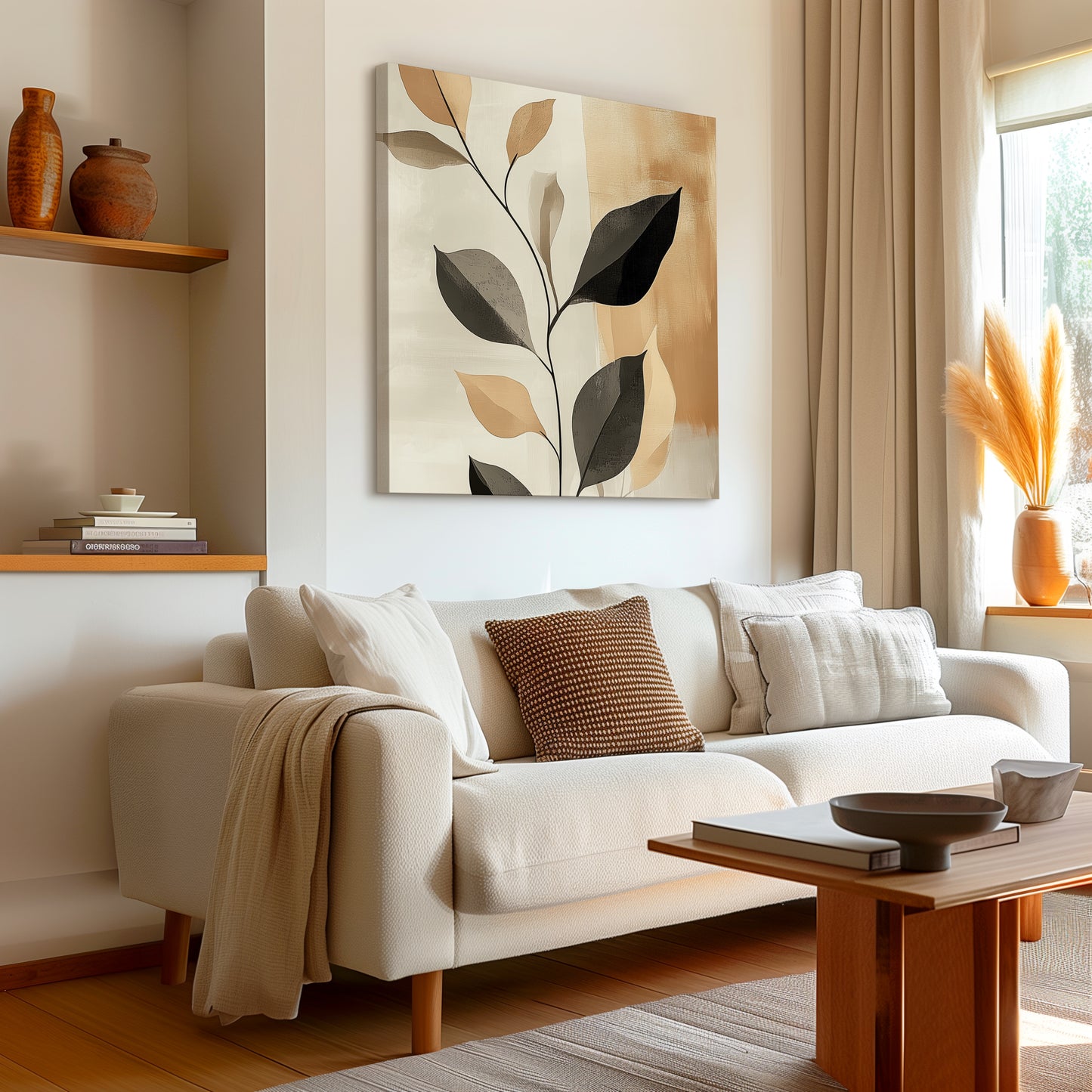 Organic leaf Abstract Canvas