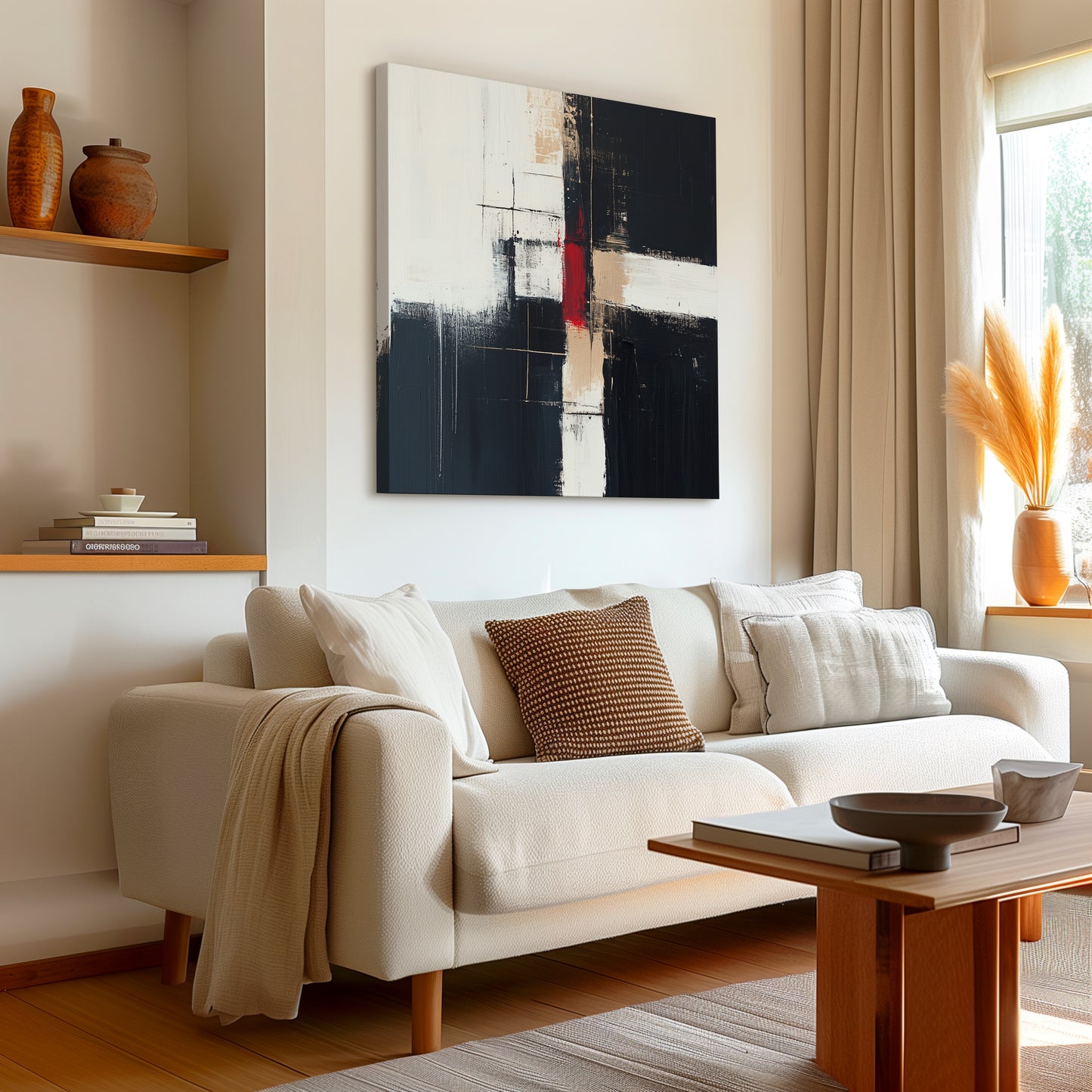 Black and White Abstract Canvas