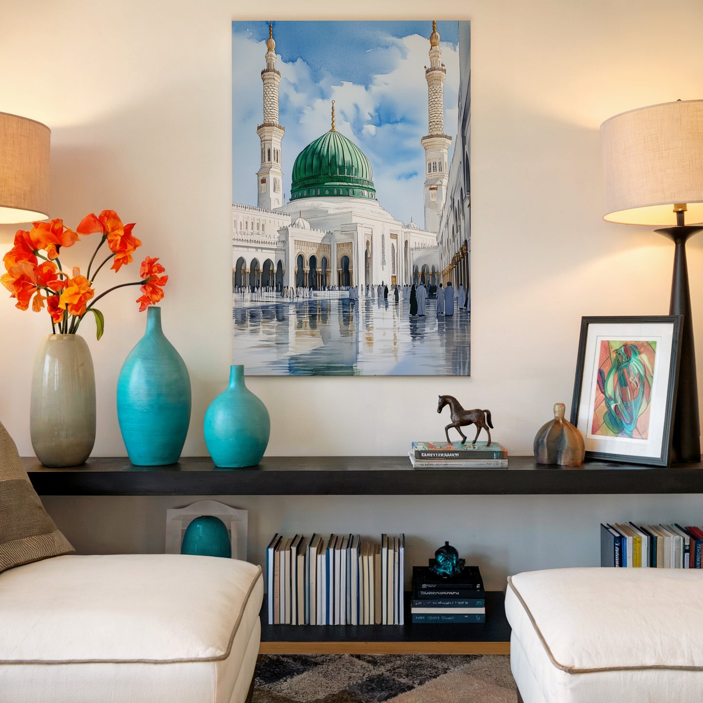 Elegant Masjid al-Nabawi canvas