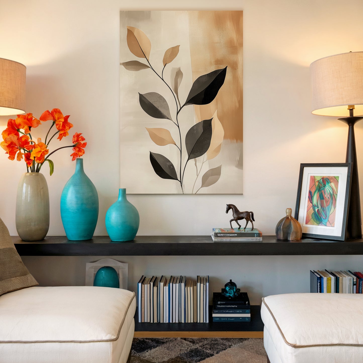Organic leaf Abstract Canvas