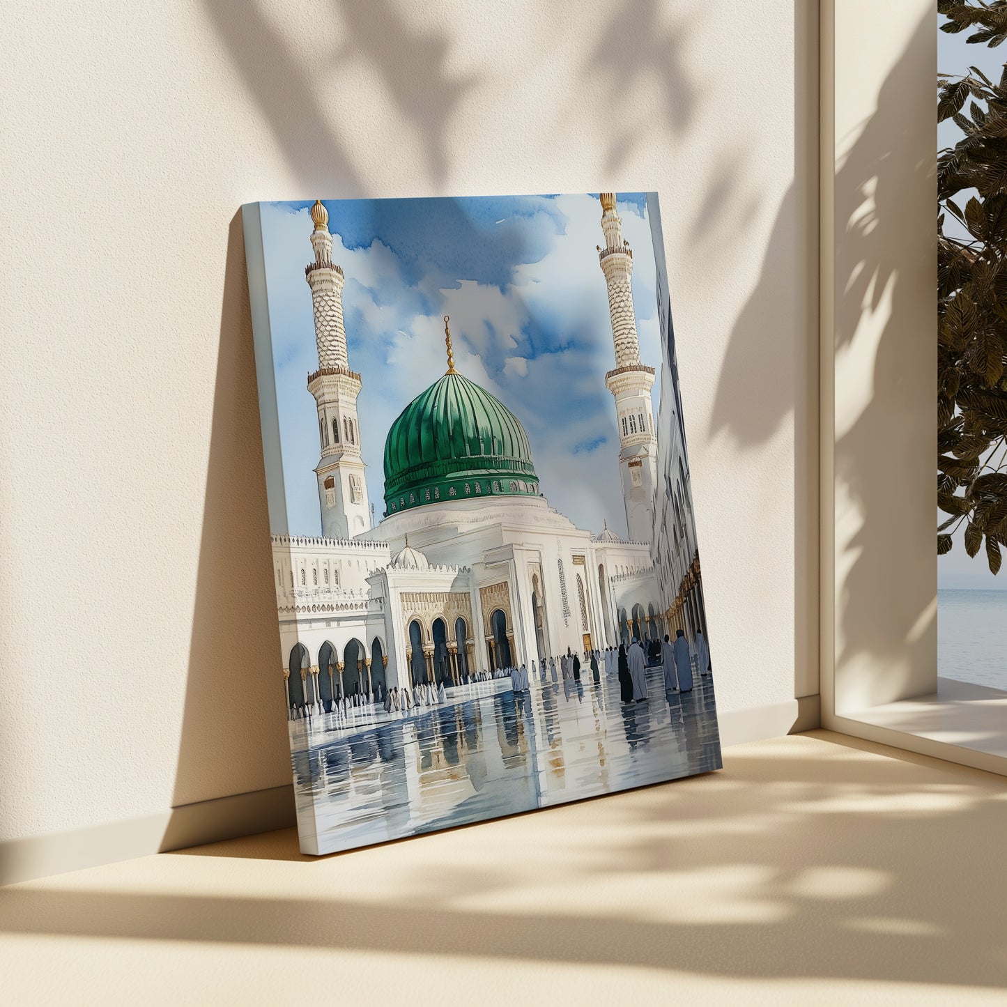Elegant Masjid al-Nabawi canvas