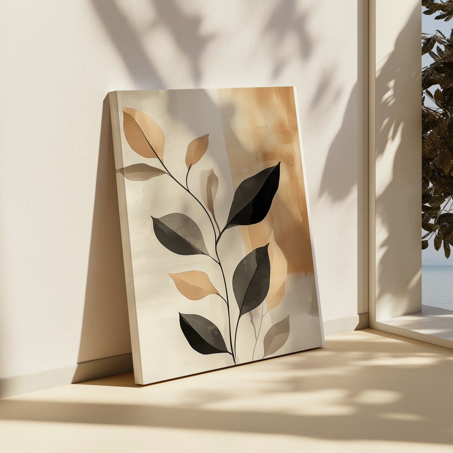 Organic leaf Abstract Canvas
