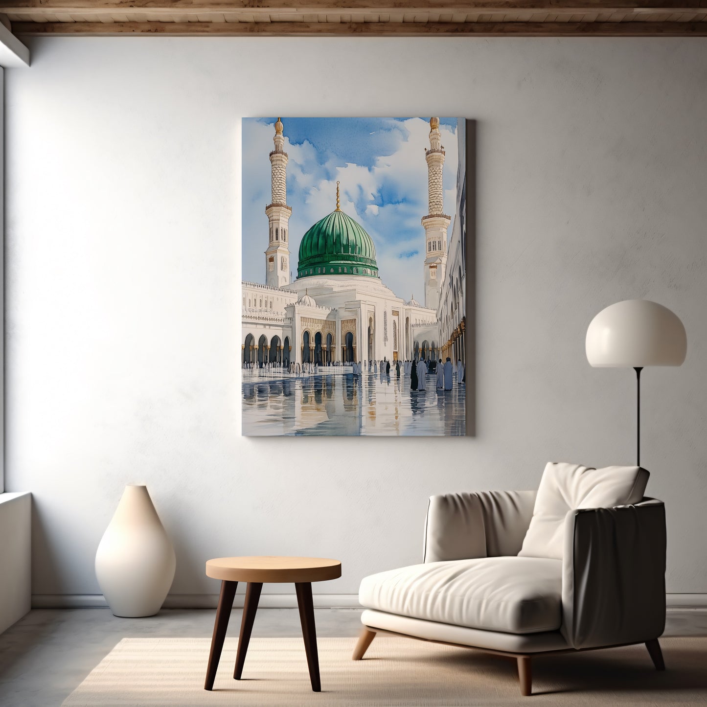 Elegant Masjid al-Nabawi canvas