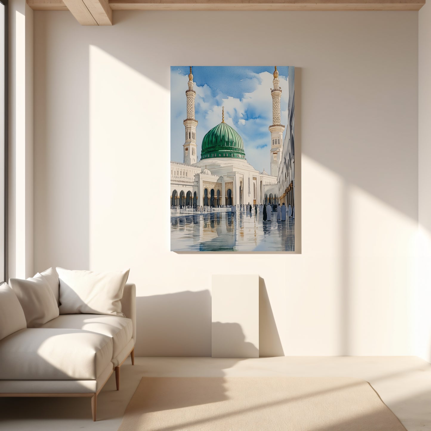 Elegant Masjid al-Nabawi canvas
