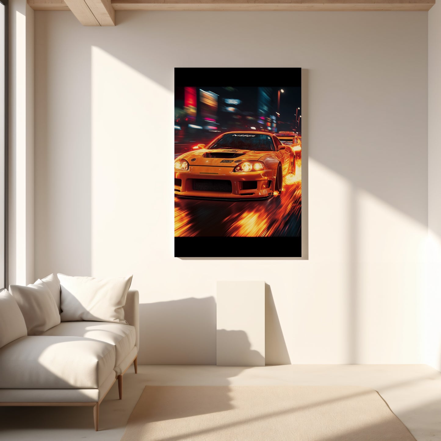 Blazing Ember Car Canvas