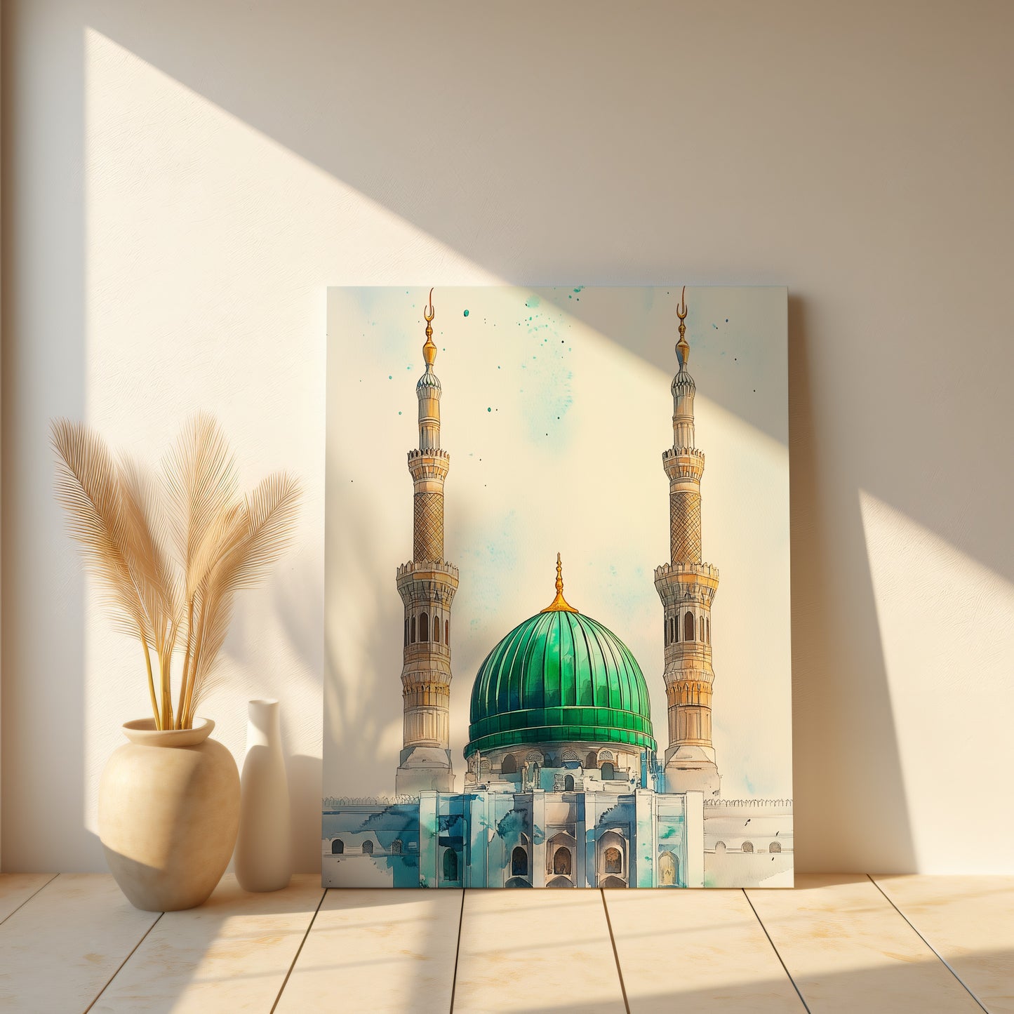 Masjid al-Nabawi green dome canvas