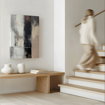Dark Line Minimalist Abstract Canvas