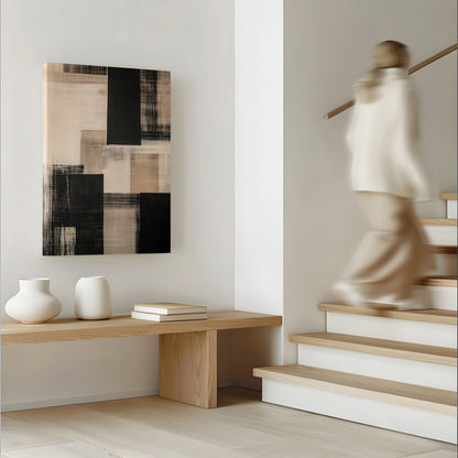 Beige Cream Abstract Canvas