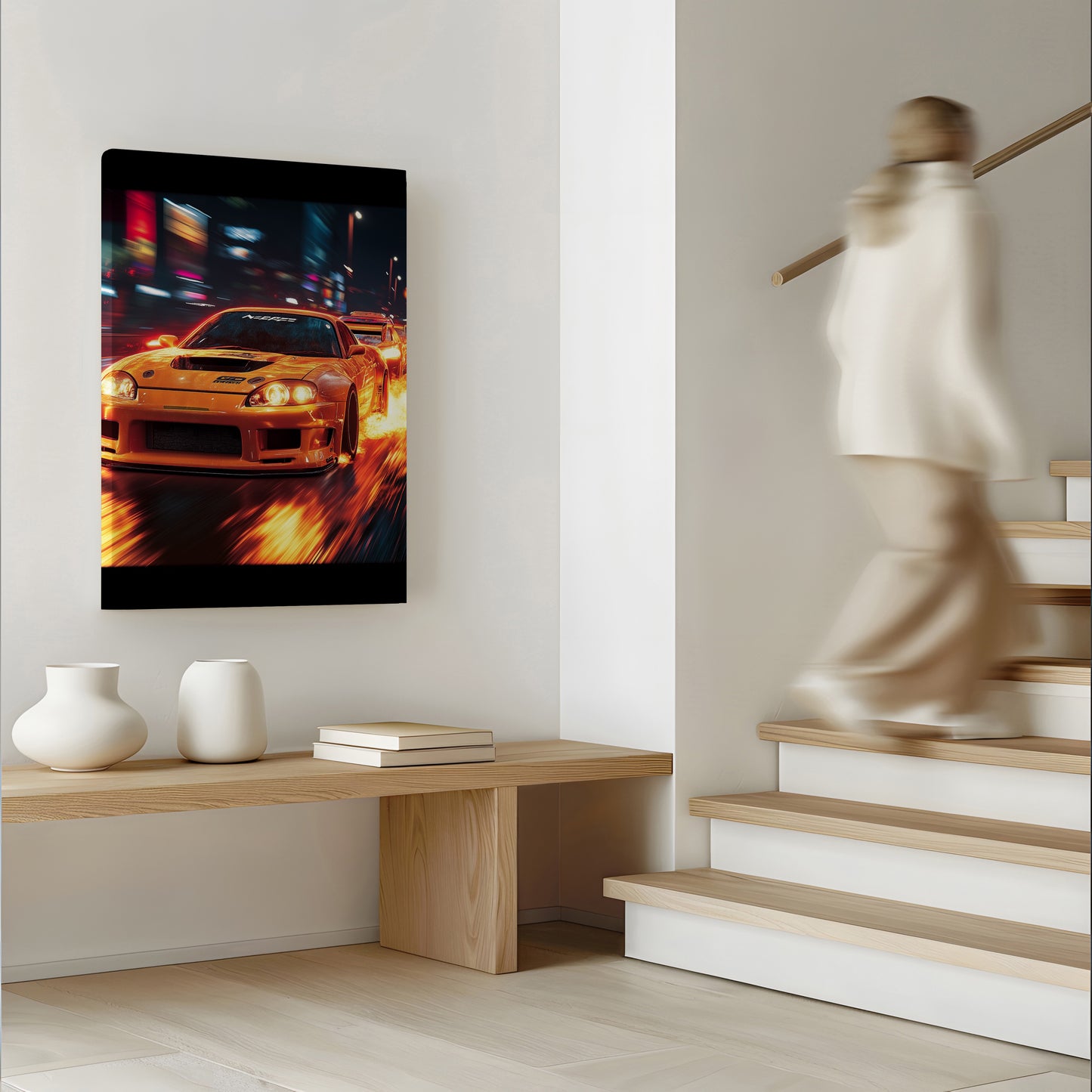 Blazing Ember Car Canvas