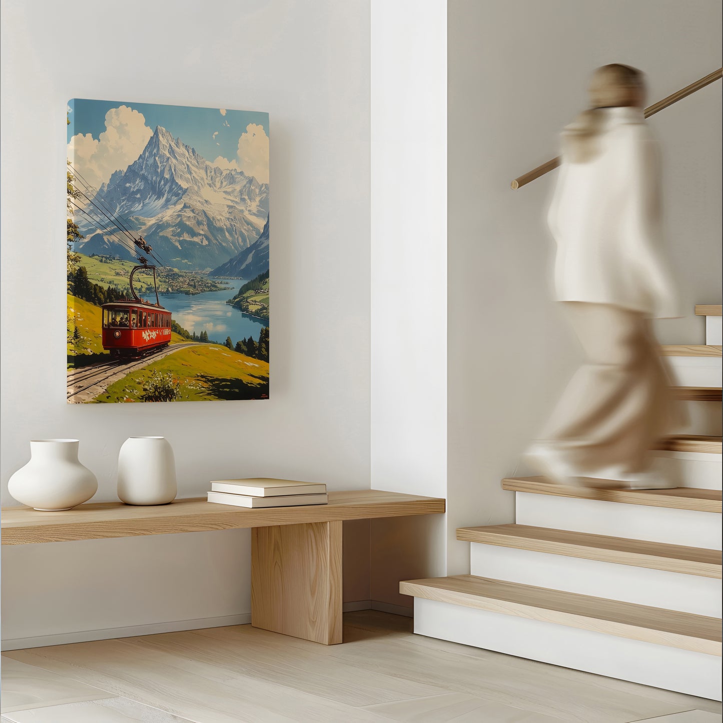 Cable Car Journey Canvas