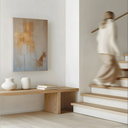 Gold Brush Abstract Canvas