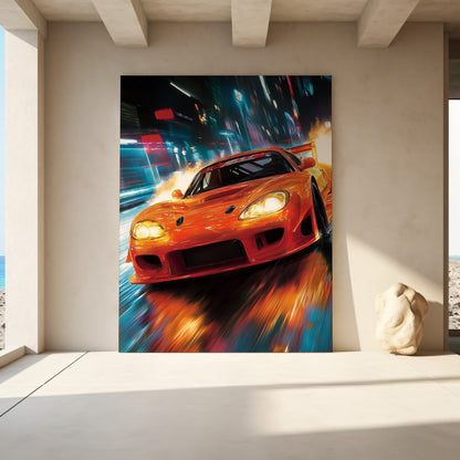 Need for Speed Orange Canvas