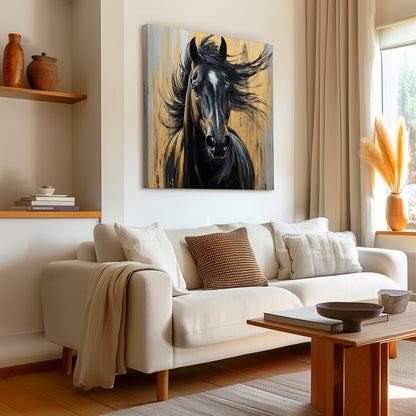 Black Stallion Canvas