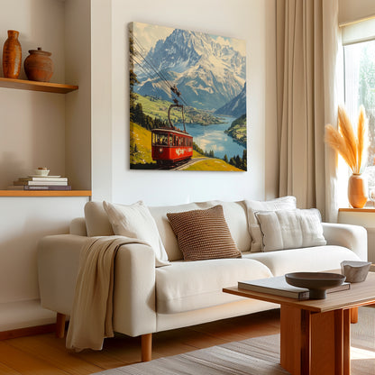 Cable Car Journey Canvas