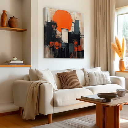 Japanese Dissolved Boundaries Abstract Canvas