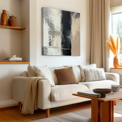 Dark Line Minimalist Abstract Canvas