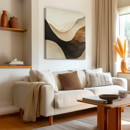 Minimalist Abstract Wave Canvas