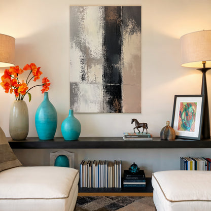 Dark Line Minimalist Abstract Canvas