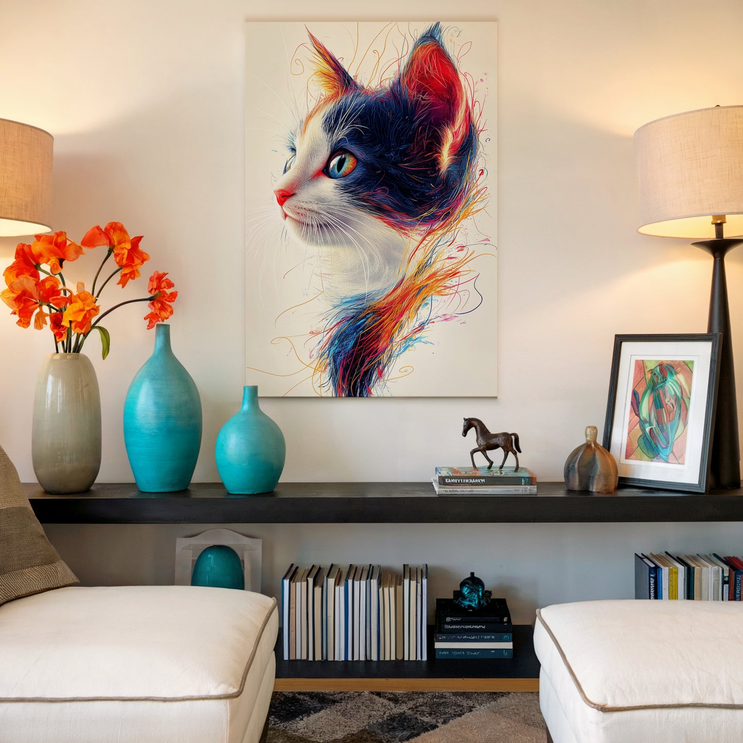 Luminous Whiskers Canvas