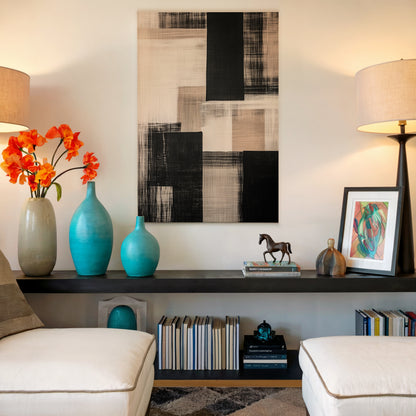 Beige Cream Abstract Canvas