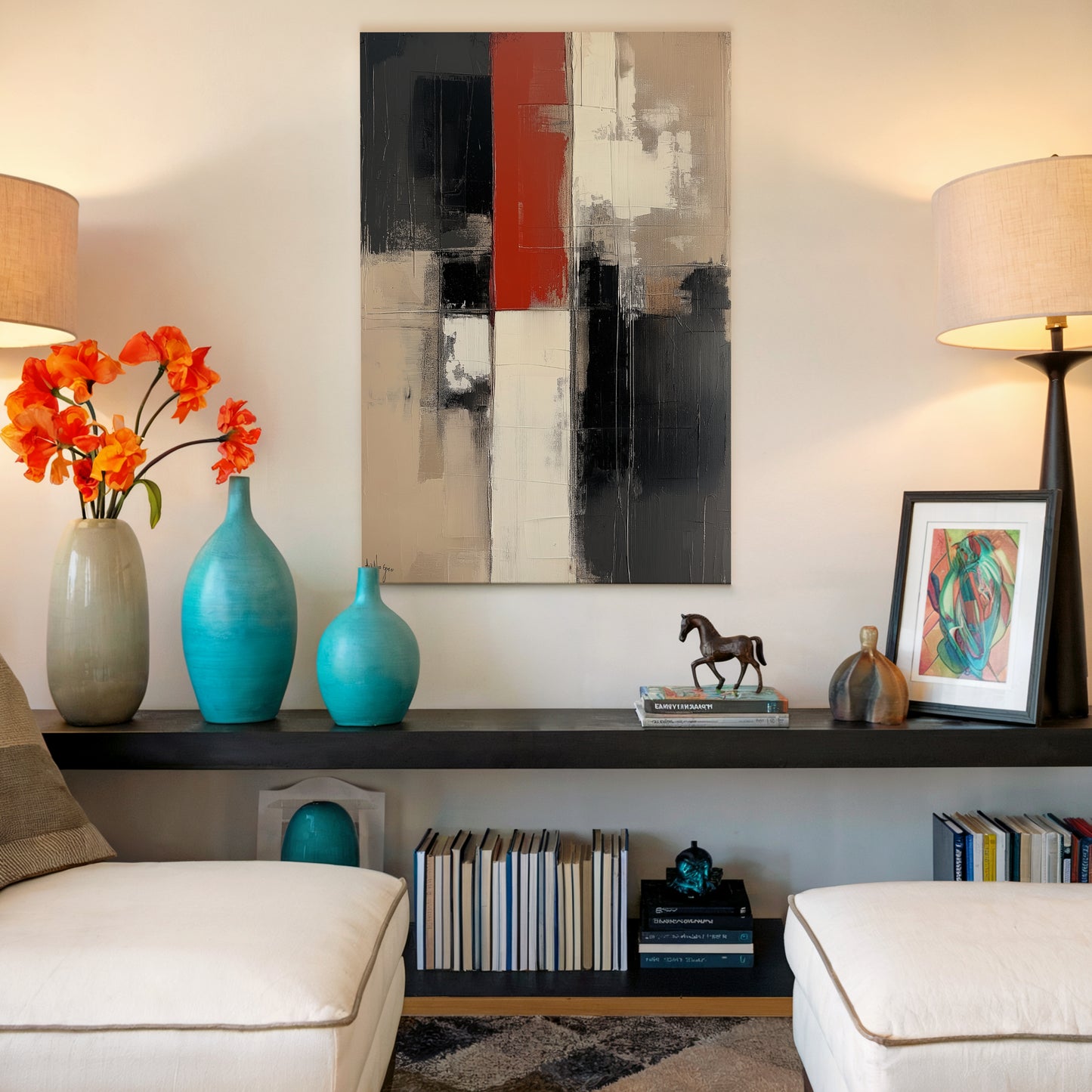 Shattered Silence Abstract Canvas