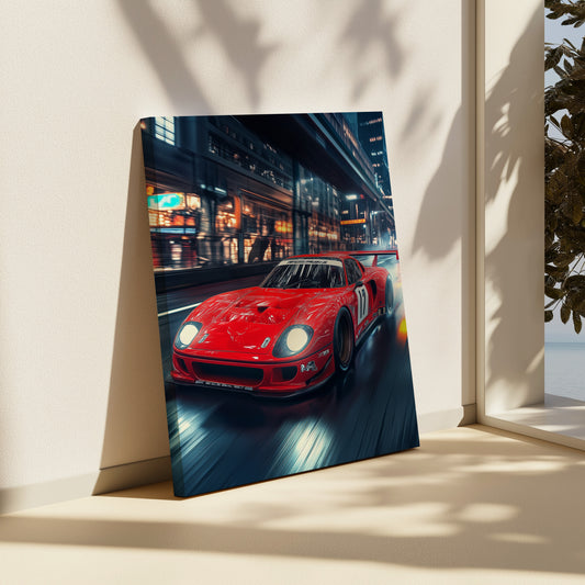 Turbo Rush: Anime Speed Racer Canvas