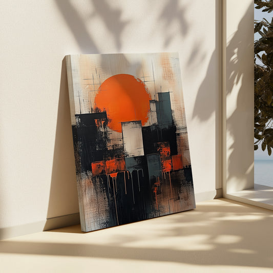 Japanese Dissolved Boundaries Abstract Canvas
