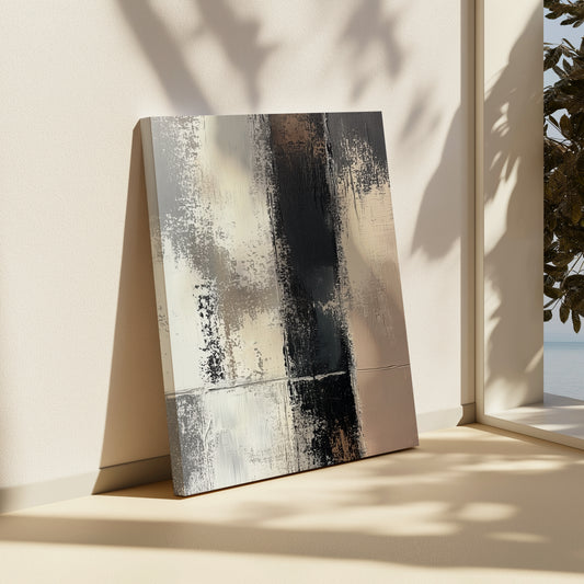 Dark Line Minimalist Abstract Canvas