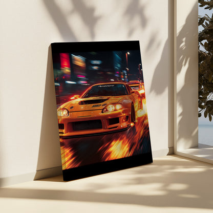 Blazing Ember Car Canvas