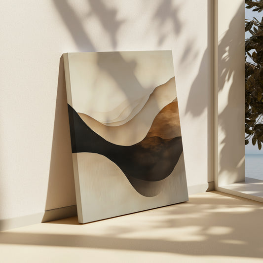 Minimalist Abstract Wave Canvas