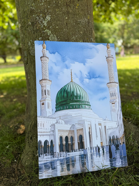 Elegant Masjid al-Nabawi canvas