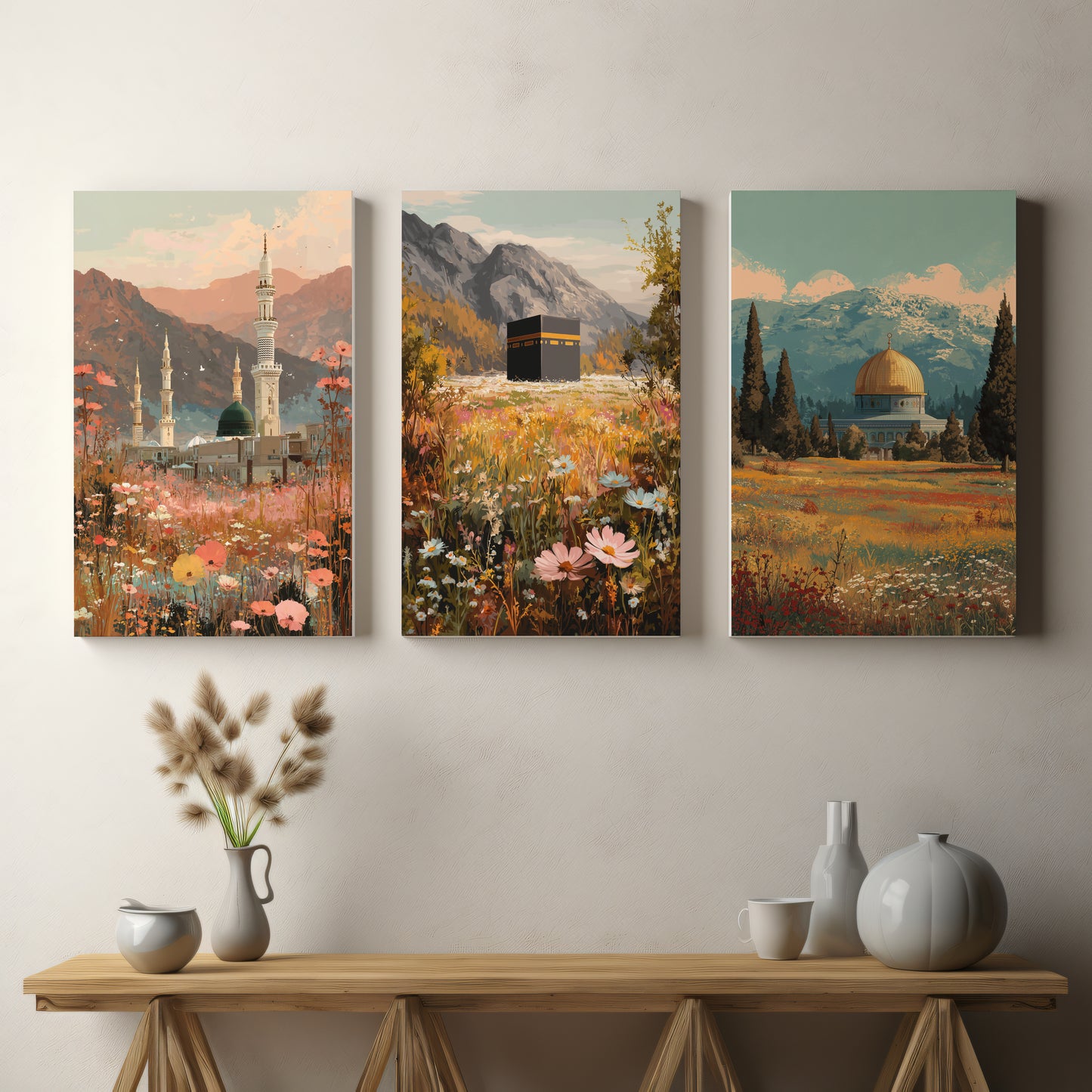 Set of timeless beauty 3 piece art