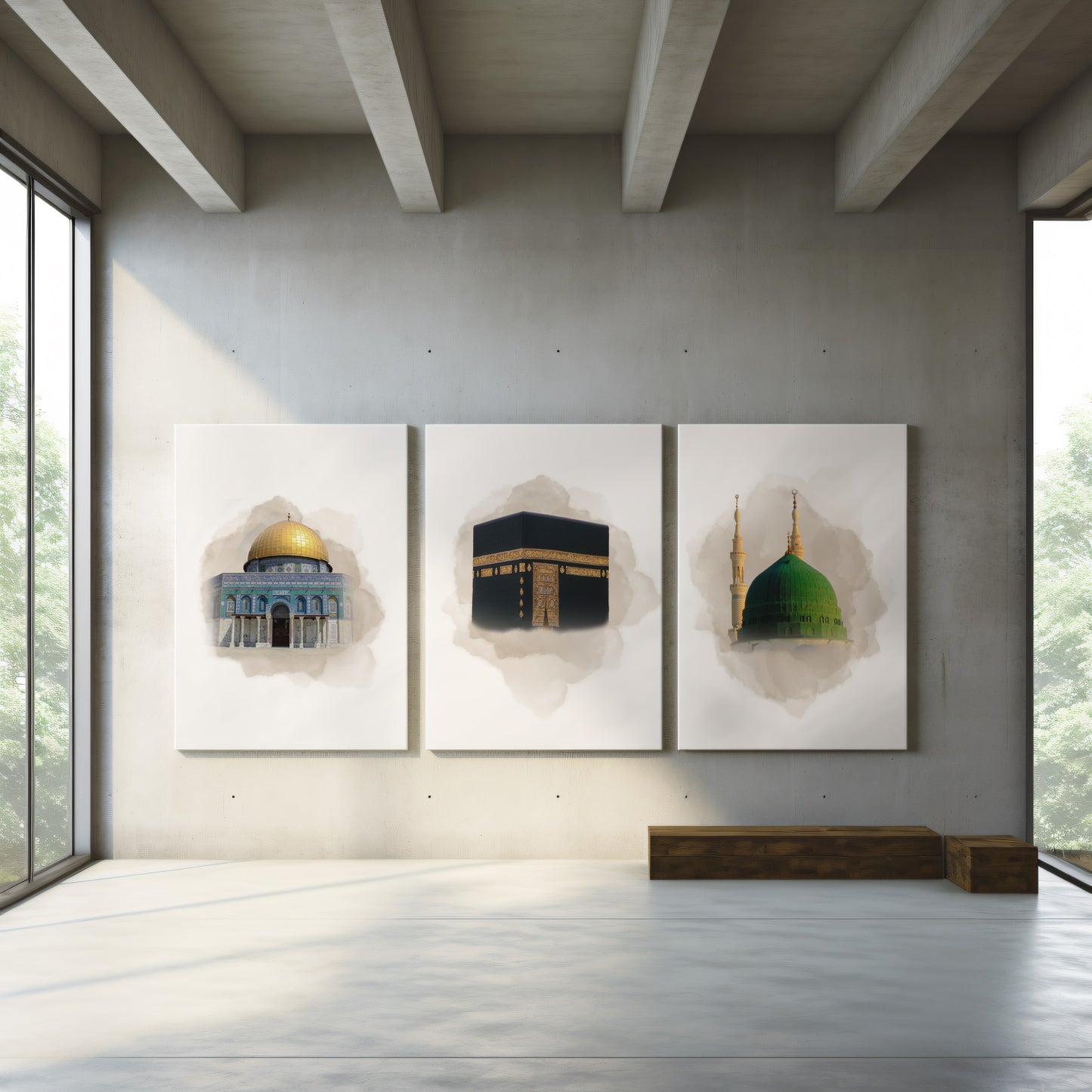 set-of-3-islamic-canvas-kaaba-mecca-masjid-an-nabawi-medina-al-aqsa
