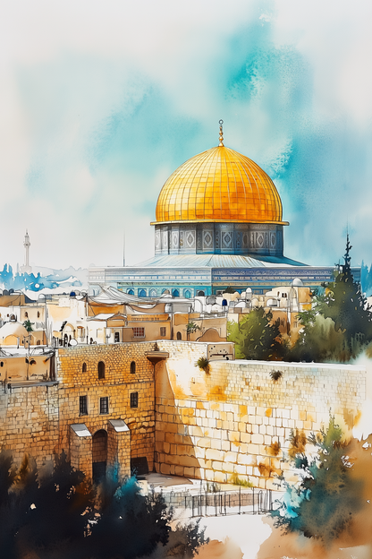 Light of the Holy Lands – 3-Piece Islamic Wall Art